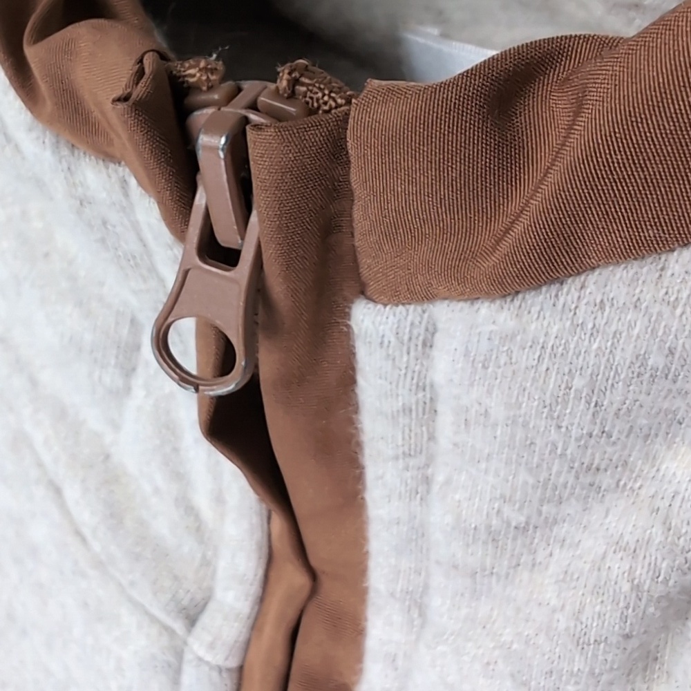 Spiritual Gangster Hooded Jacket Women's XS Cream Brown Sweatshirt TOWER SHELF 2 - Picture 8 of 16